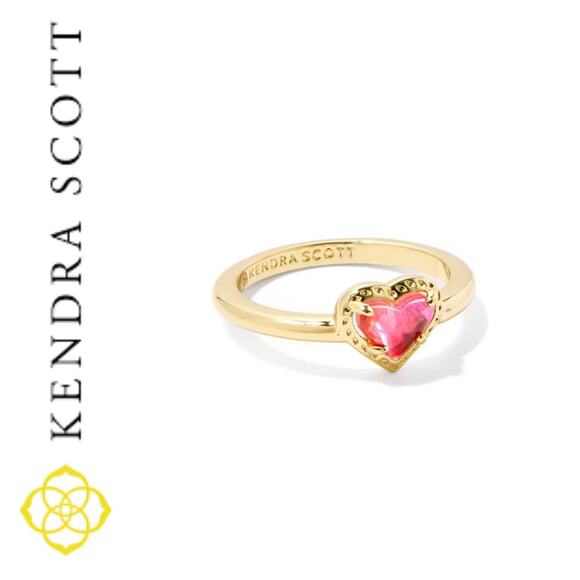 NEW | Kendra Scott | Anna Red Tigers Eye Heart Band
Ring (7) - Picture 1 of 4
